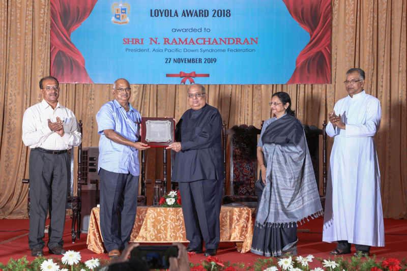 Album Image - Loyola Award 2018 was presented to Shri. N. Ramachandran, Executive Director, India Cements Ltd. & former President, Madras Chamber of Commerce 